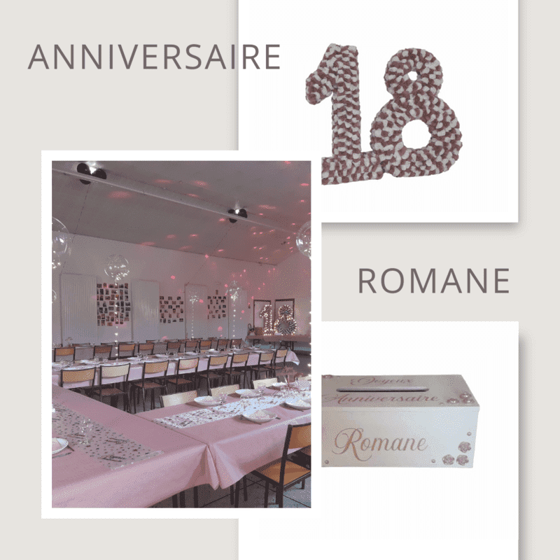 ISAFEE créations personnalisées Anniversaire ROMANE