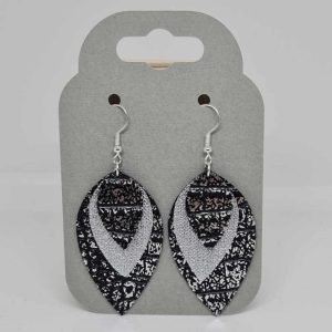 ISAFEE créations personnalisées Boucles d'oreilles feuilles simili cuir