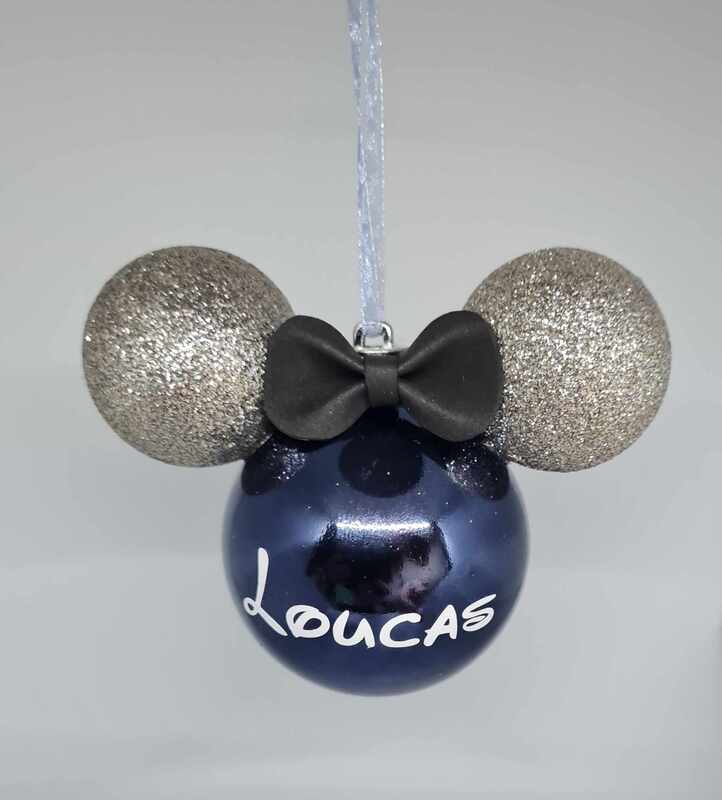 ISAFEE créations personnalisées Boule de noël bleu
