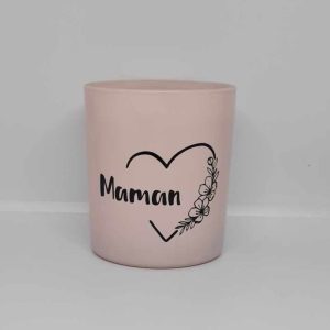 ISAFEE créations personnalisées bougie rose fête des mères