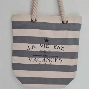 ISAFEE créations personnalisées sac de plage gris