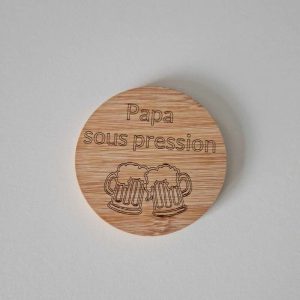 ISAFEE créations personnalisées dessous de verres en bois gravure laser 2